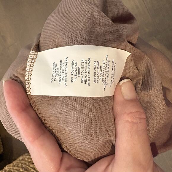 Bebe Dress Medium‎ Mocha Mousse Maxi Long Prom Lace Mesh Overlay Garden Fairy - Picture 14 of 16